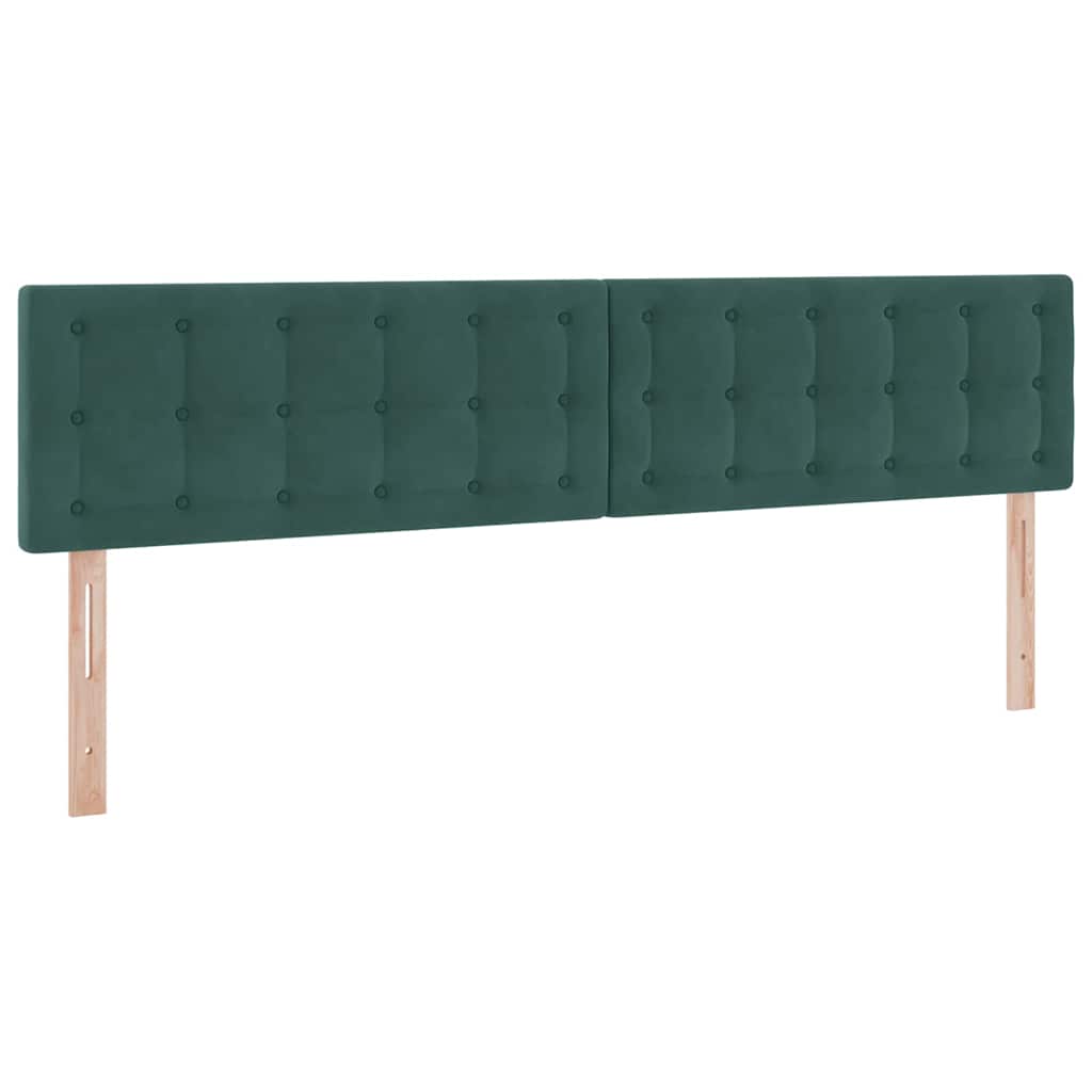 vidaXL Łóżko z miejscem do przechowywania Ciemna zieleń 200 x 200 cm