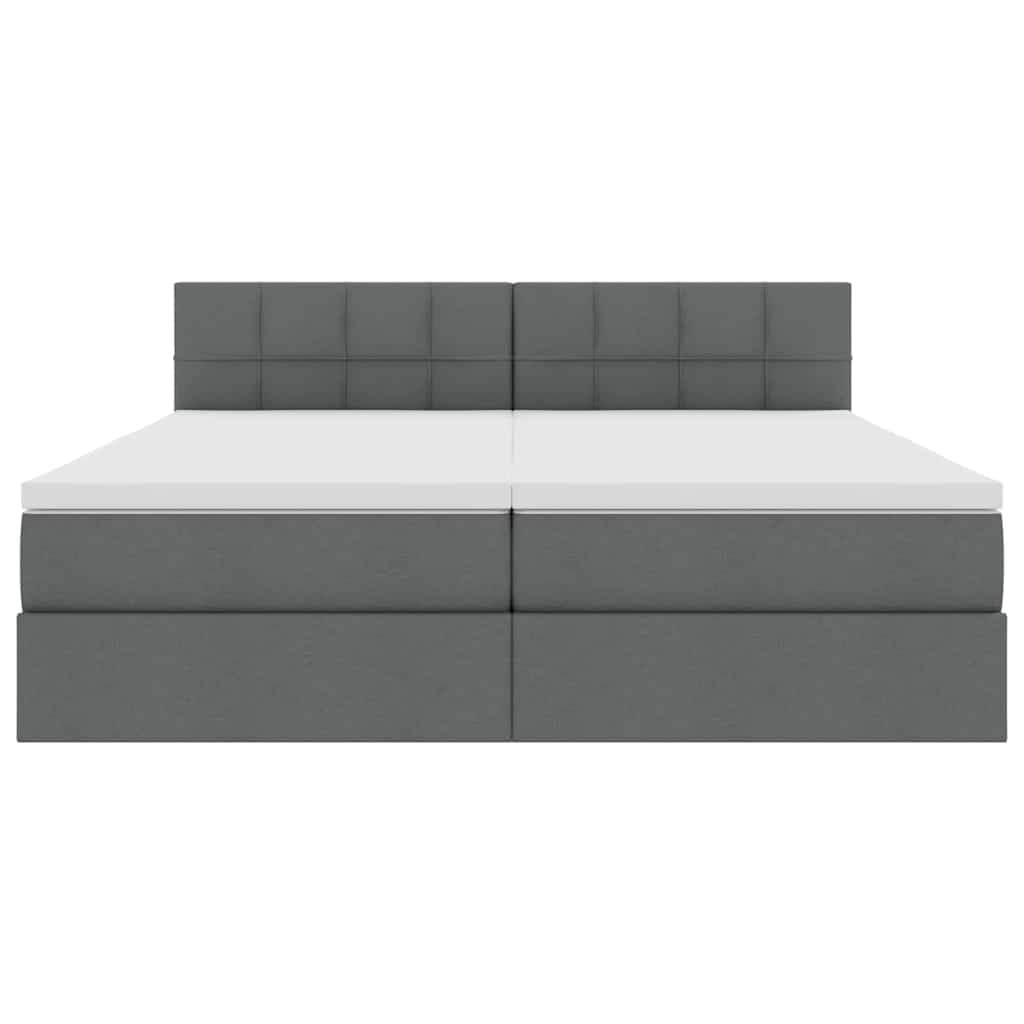 vidaXL Łóżko z miejscem do przechowywania Ciemnoszary 180 x 200 cm