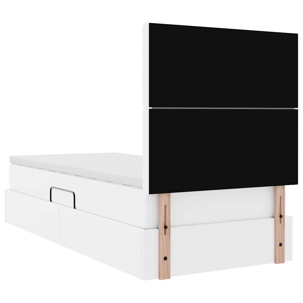 vidaXL Łóżko z miejscem do przechowywania Czysta Biała 90 x 200 cm