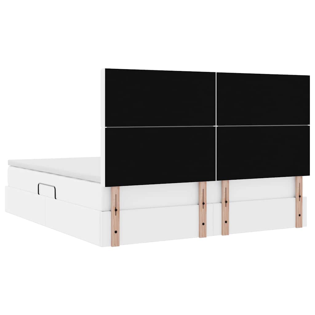 vidaXL Łóżko z miejscem do przechowywania Czysta Biała 180 x 200 cm