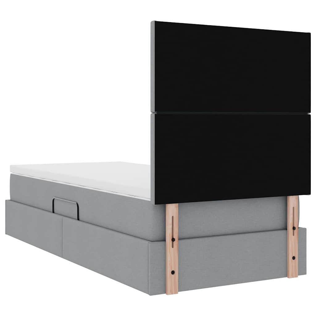 vidaXL Łóżko z miejscem na przechowywanie i materacem 90 x 190 cm