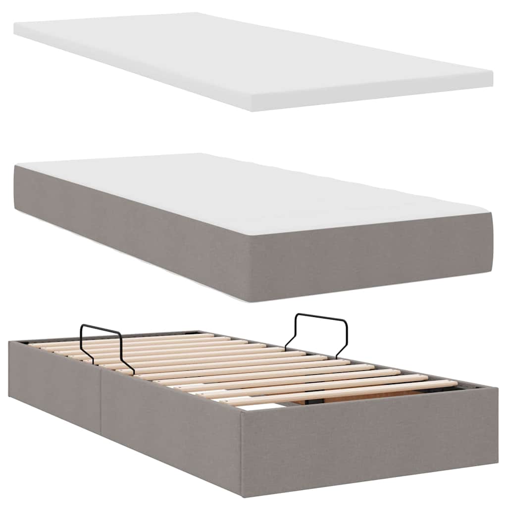 vidaXL Łóżko z miejscem na przechowywanie i materacem 90 x 200 cm