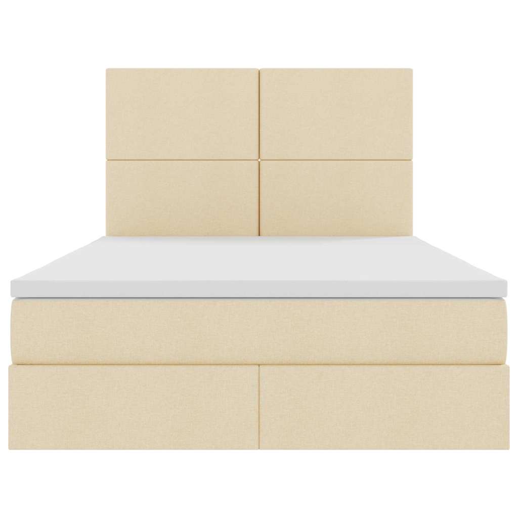 vidaXL Łóżko z miejscem na przechowywanie i materacem 140 x 200 cm