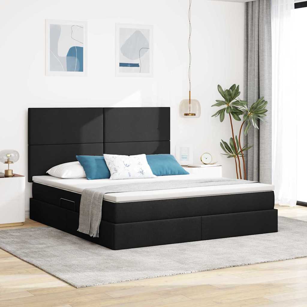 vidaXL Łóżko z miejscem na przechowywanie i materacem 160 x 200 cm