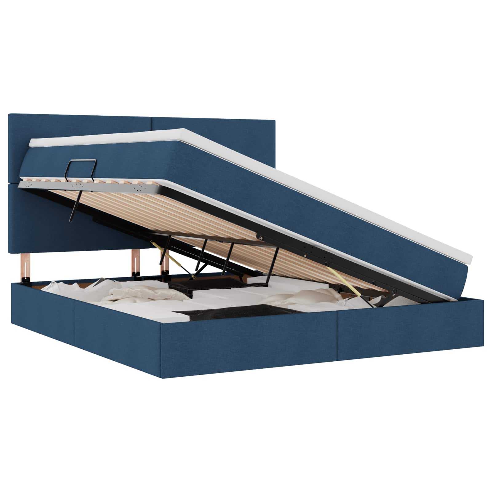 vidaXL Łóżko z miejscem na przechowywanie i materacem 160 x 200 cm