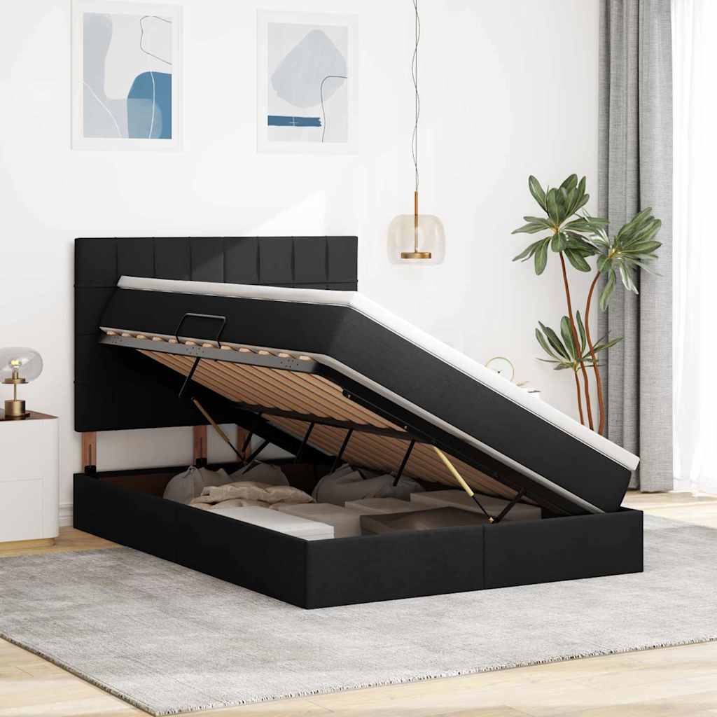 vidaXL Łóżko z miejscem na przechowywanie i materacem 140 x 190 cm