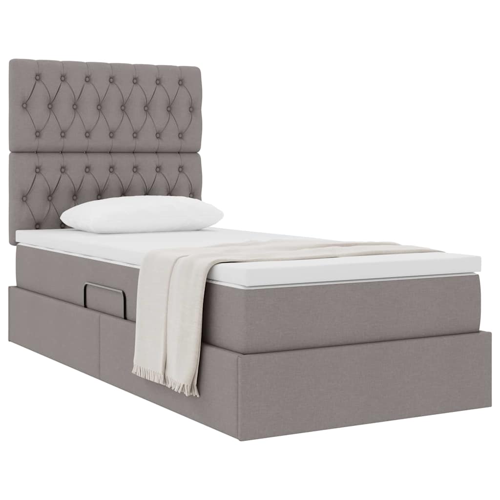 vidaXL Łóżko z miejscem na przechowywanie i materacem 90 x 200 cm