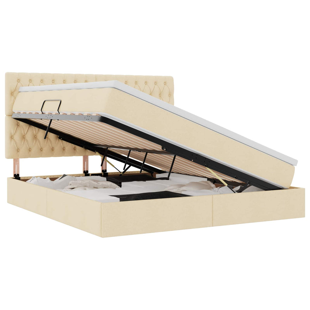 vidaXL Łóżko z miejscem na przechowywanie i materacem 180 x 200 cm