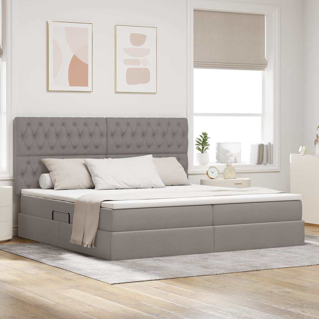 vidaXL Łóżko z miejscem na przechowywanie i materacem 200 x 200 cm