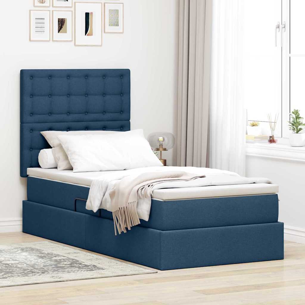 vidaXL Łóżko z miejscem na przechowywanie i materacem 90 x 190 cm