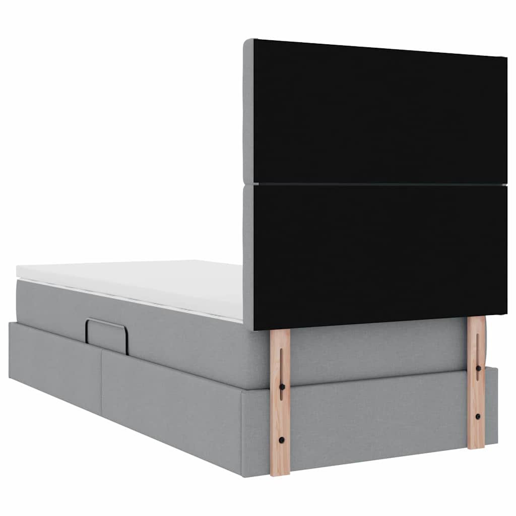 vidaXL Łóżko z miejscem na przechowywanie i materacem 100 x 200 cm