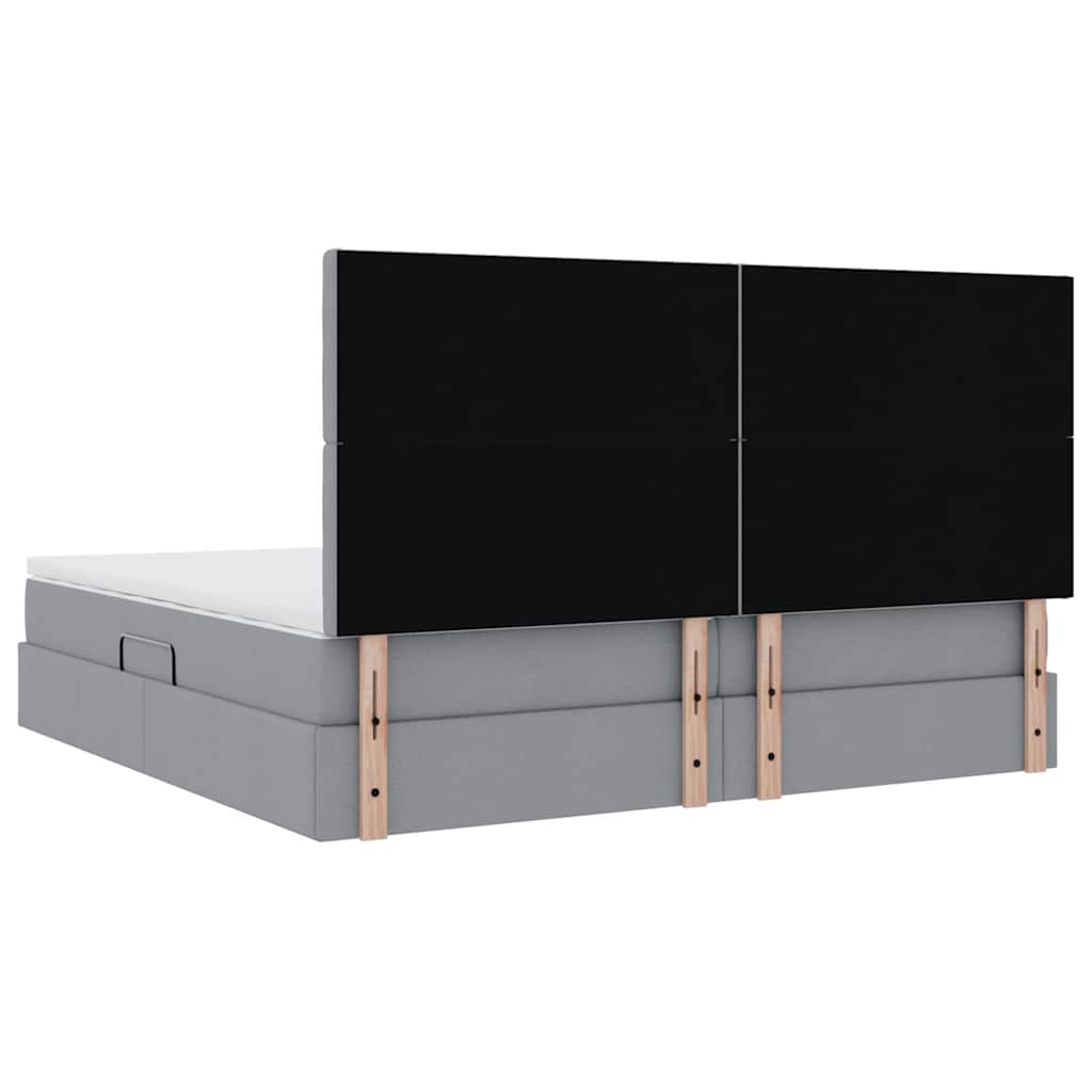 vidaXL Łóżko z miejscem na przechowywanie i materacem 200 x 200 cm