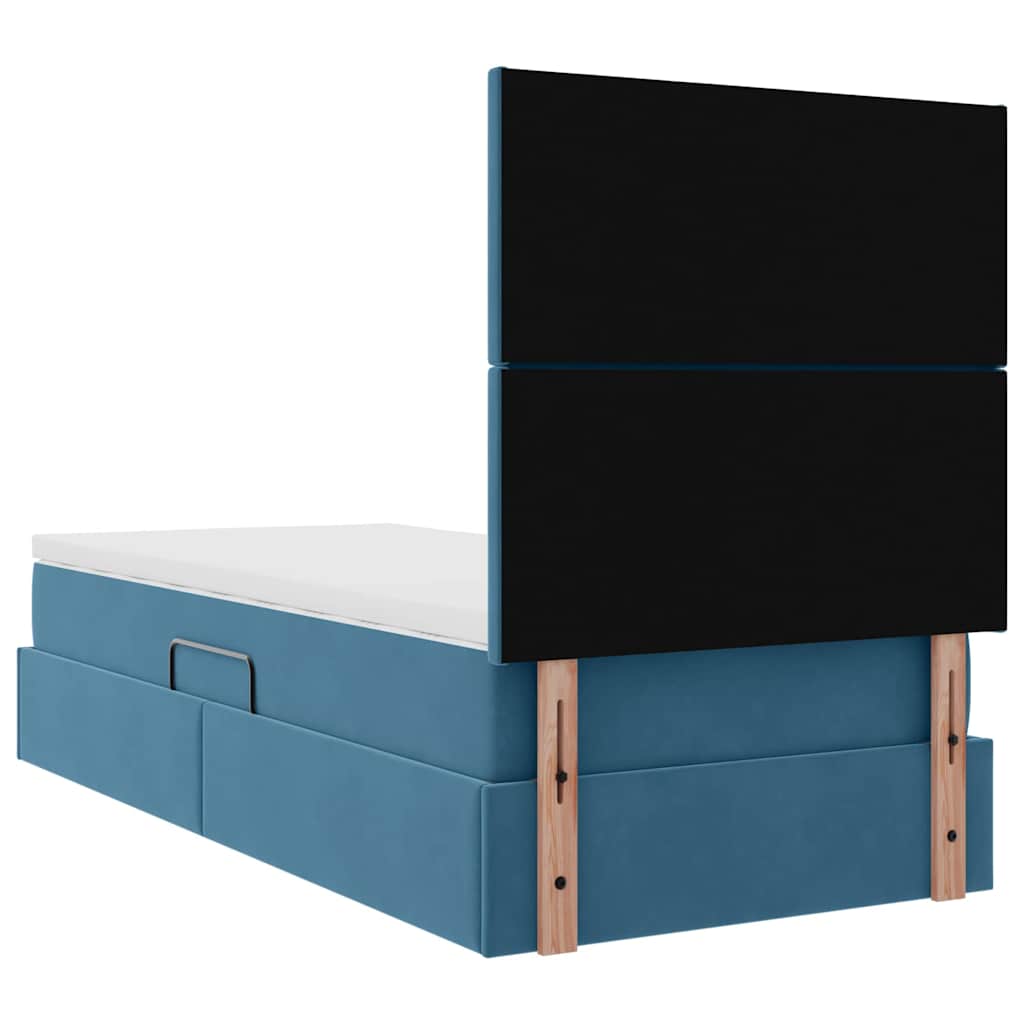vidaXL Łóżko z miejscem na przechowywanie i materacem 90 x 200 cm