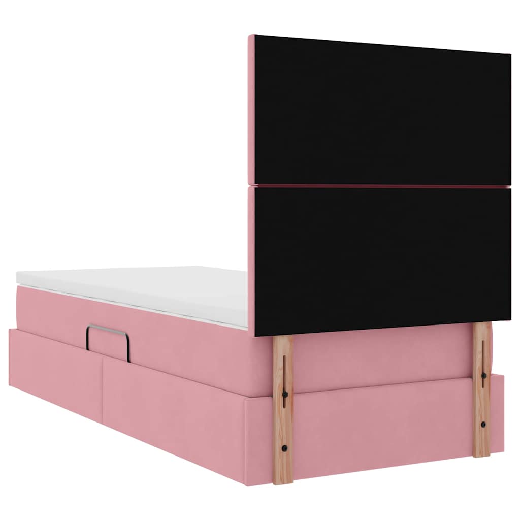vidaXL Łóżko z miejscem na przechowywanie i materacem 90 x 200 cm