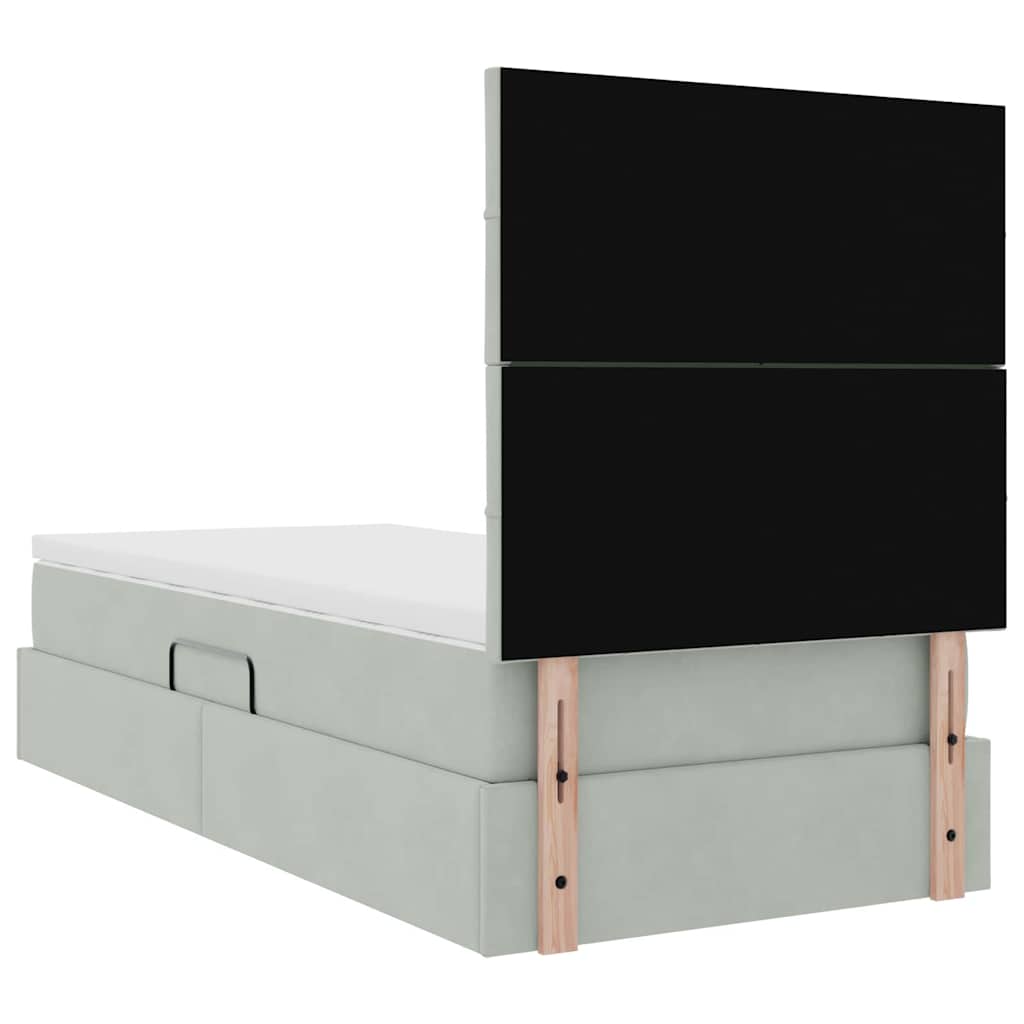 vidaXL Łóżko z miejscem na przechowywanie i materacem 90 x 190 cm