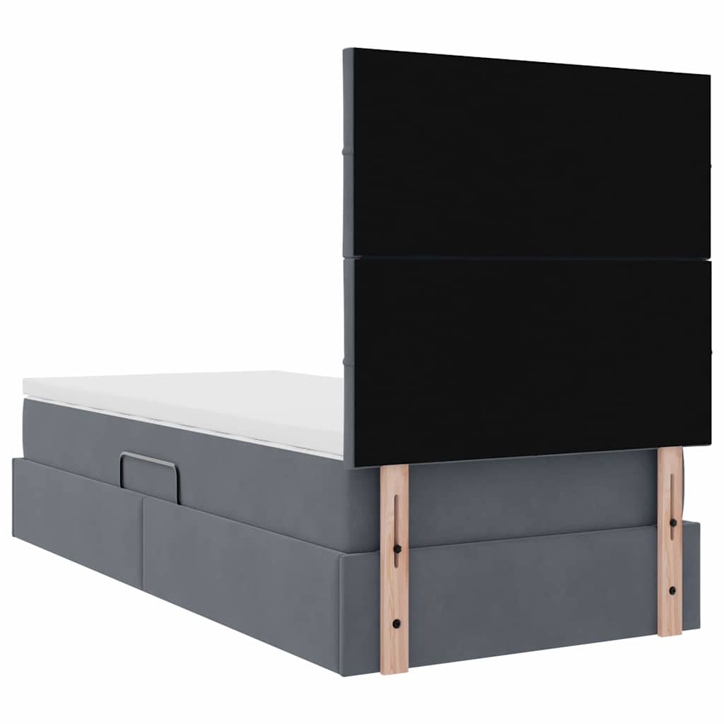 vidaXL Łóżko z miejscem na przechowywanie i materacem 90 x 190 cm