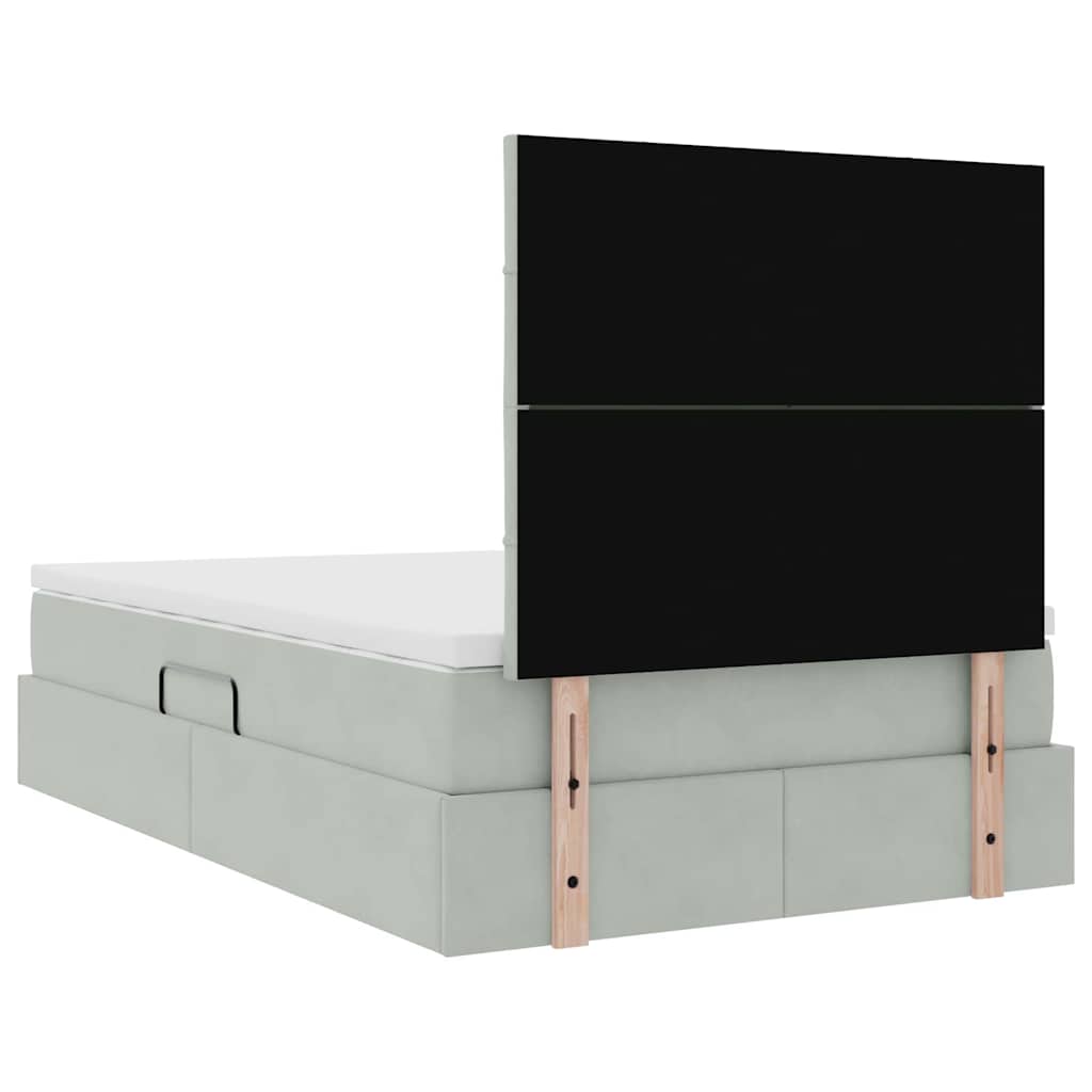 vidaXL Łóżko z miejscem na przechowywanie i materacem 120 x 200 cm