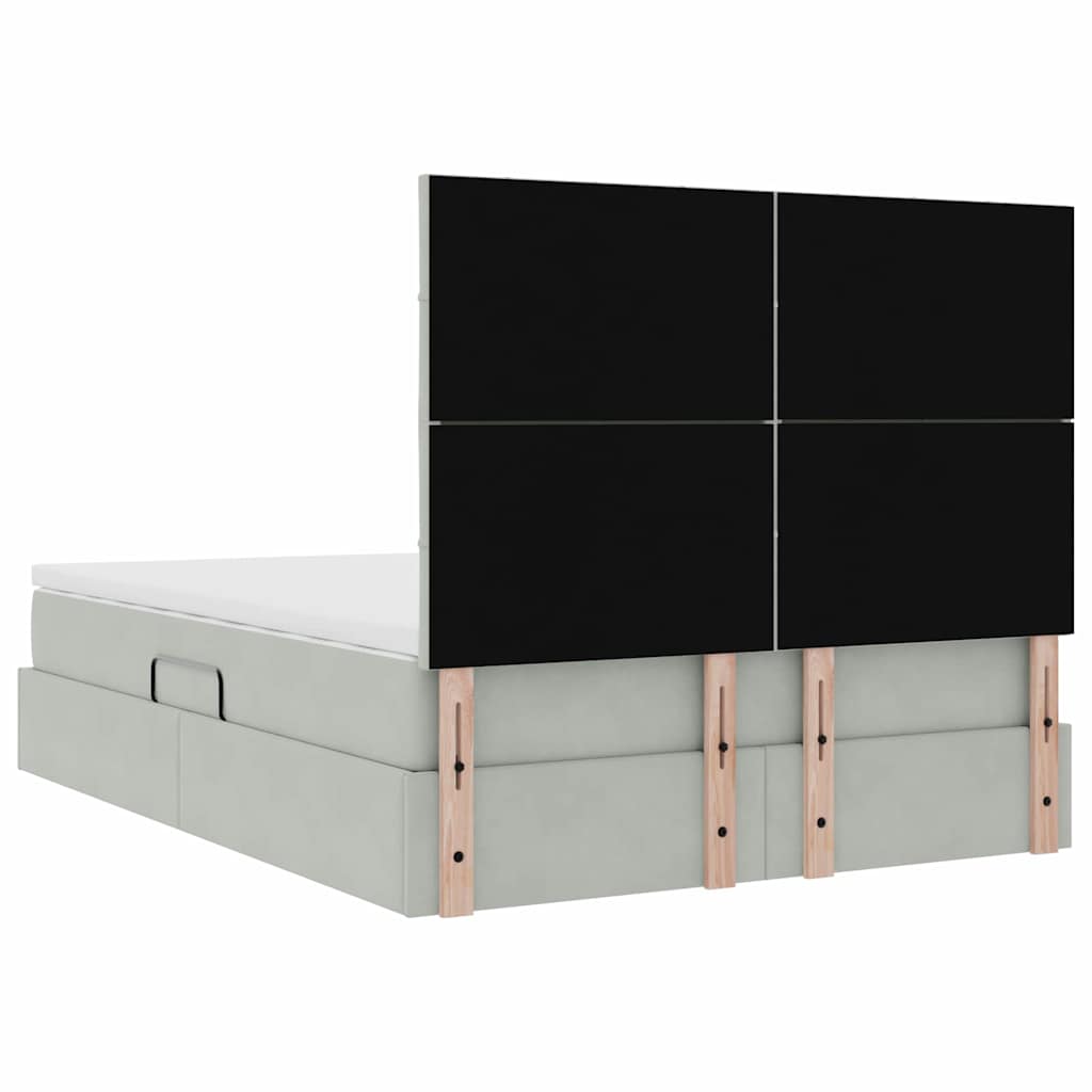 vidaXL Łóżko z miejscem na przechowywanie i materacem 140 x 190 cm