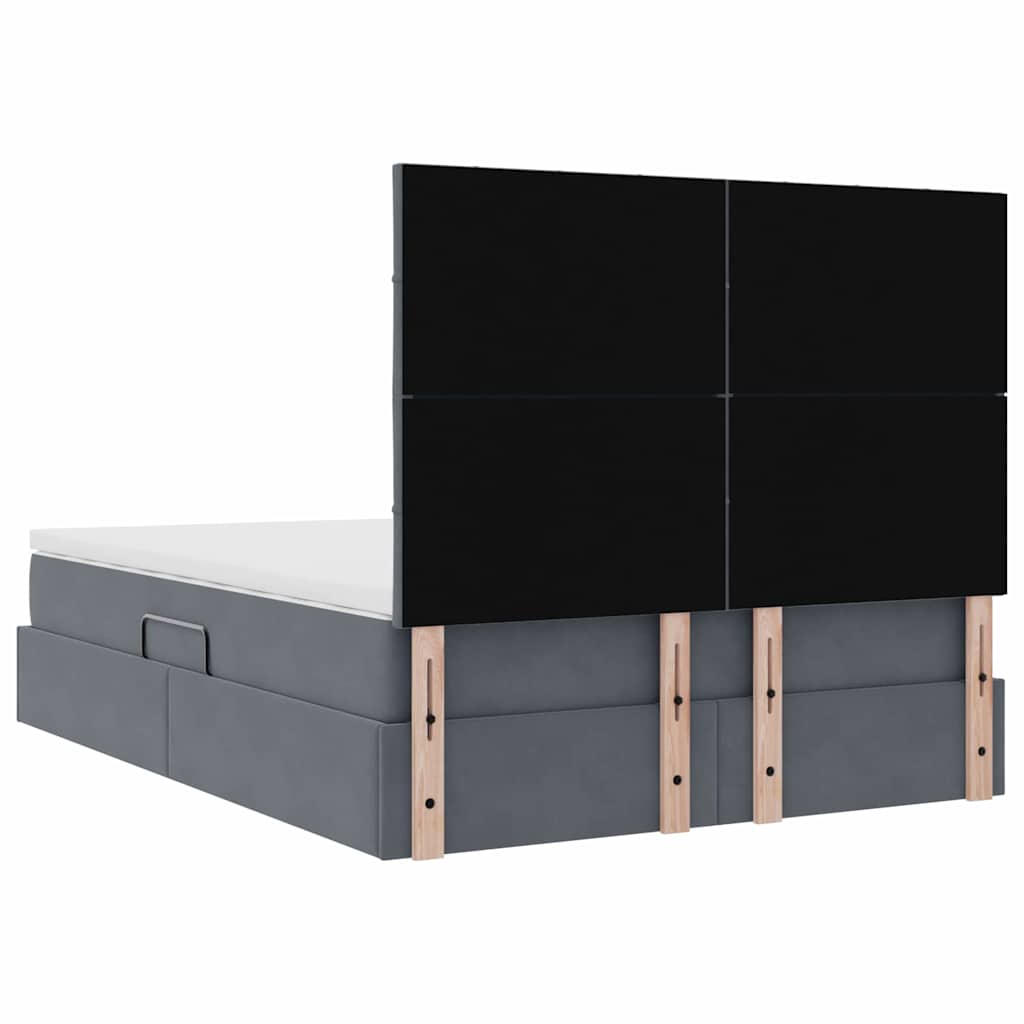vidaXL Łóżko z miejscem na przechowywanie i materacem 140 x 190 cm