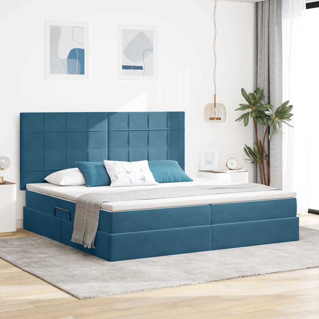 vidaXL Łóżko z miejscem na przechowywanie i materacem 200 x 200 cm