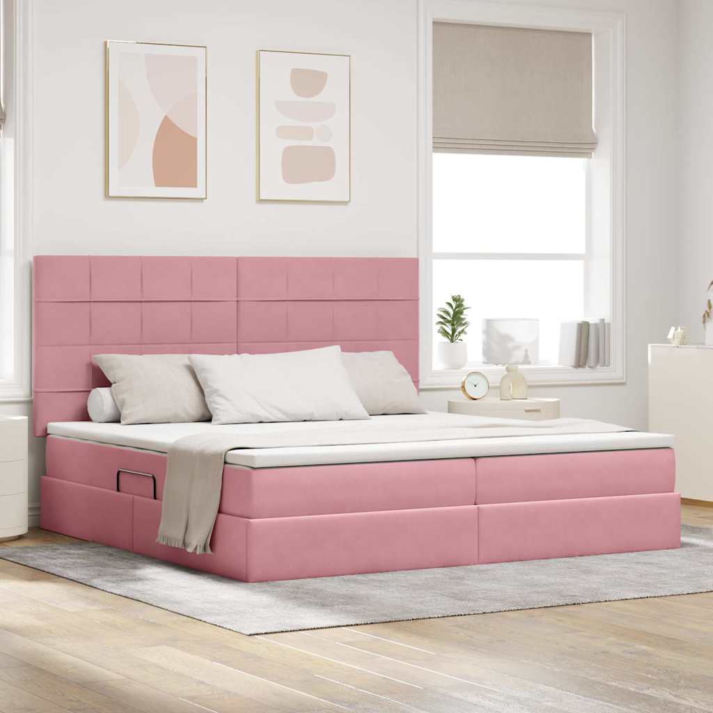 vidaXL Łóżko z miejscem na przechowywanie i materacem 200 x 200 cm