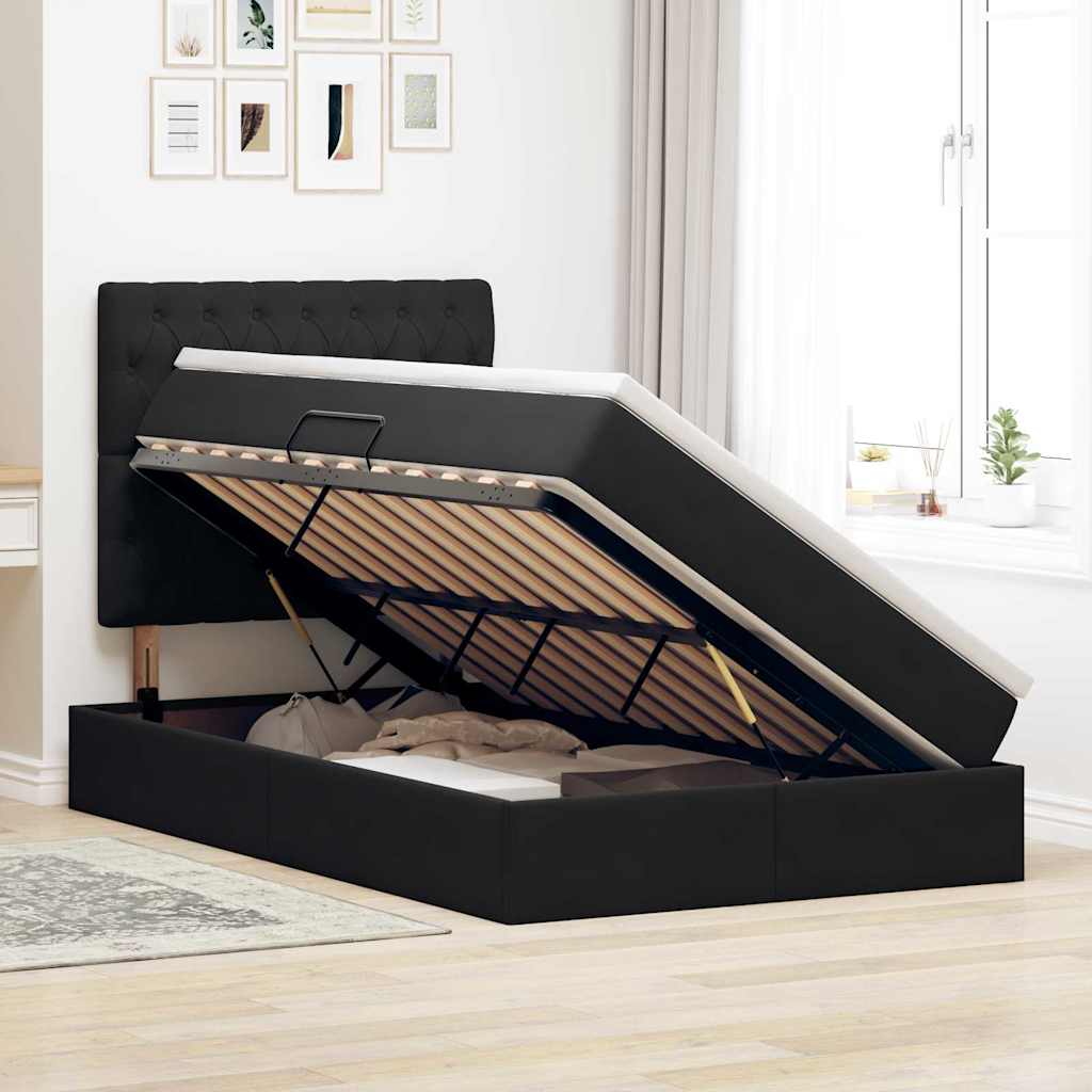 vidaXL Łóżko z miejscem na przechowywanie i materacem 120 x 200 cm