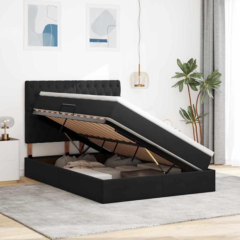 vidaXL Łóżko z miejscem na przechowywanie i materacem 140 x 190 cm