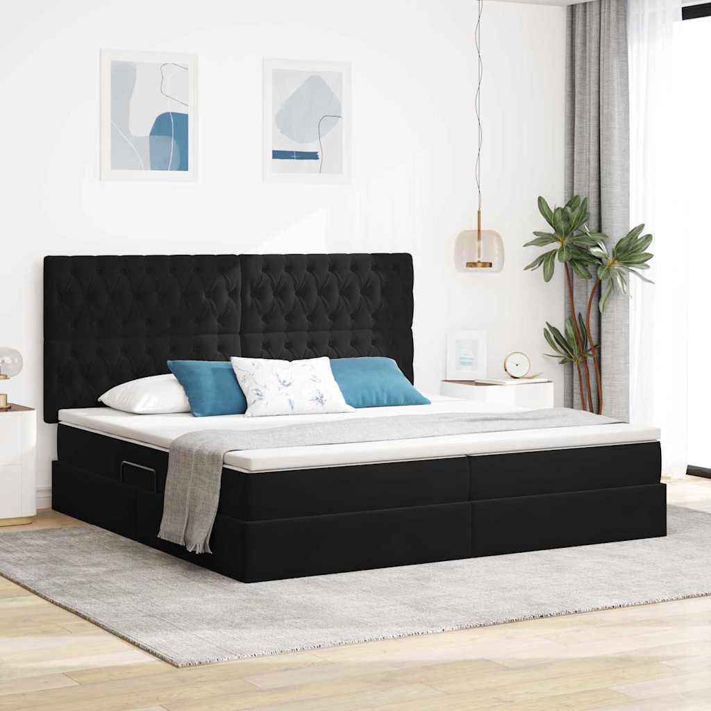vidaXL Łóżko z miejscem na przechowywanie i materacem 200 x 200 cm