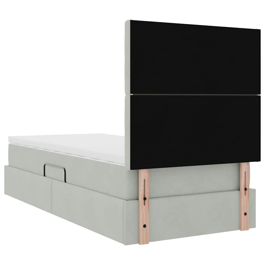 vidaXL Łóżko z miejscem na przechowywanie i materacem 90 x 190 cm
