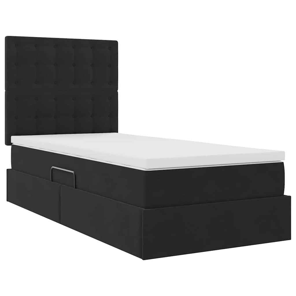 vidaXL Łóżko z miejscem na przechowywanie i materacem 90 x 190 cm