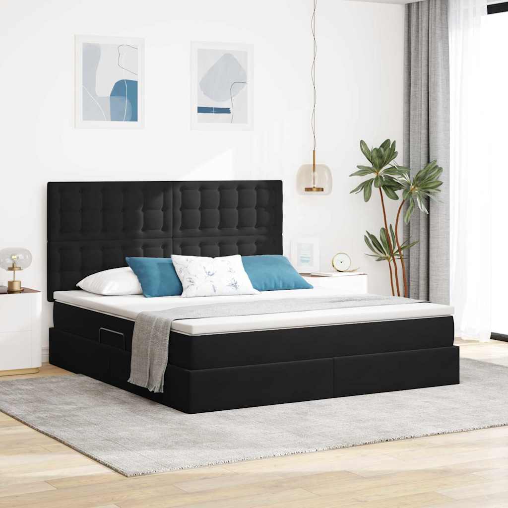 vidaXL Łóżko z miejscem na przechowywanie i materacem 160 x 200 cm