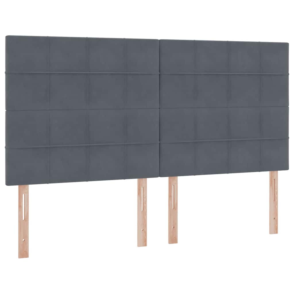 vidaXL Łóżko z miejscem do przechowywania Ciemnoszary 200 x 200 cm