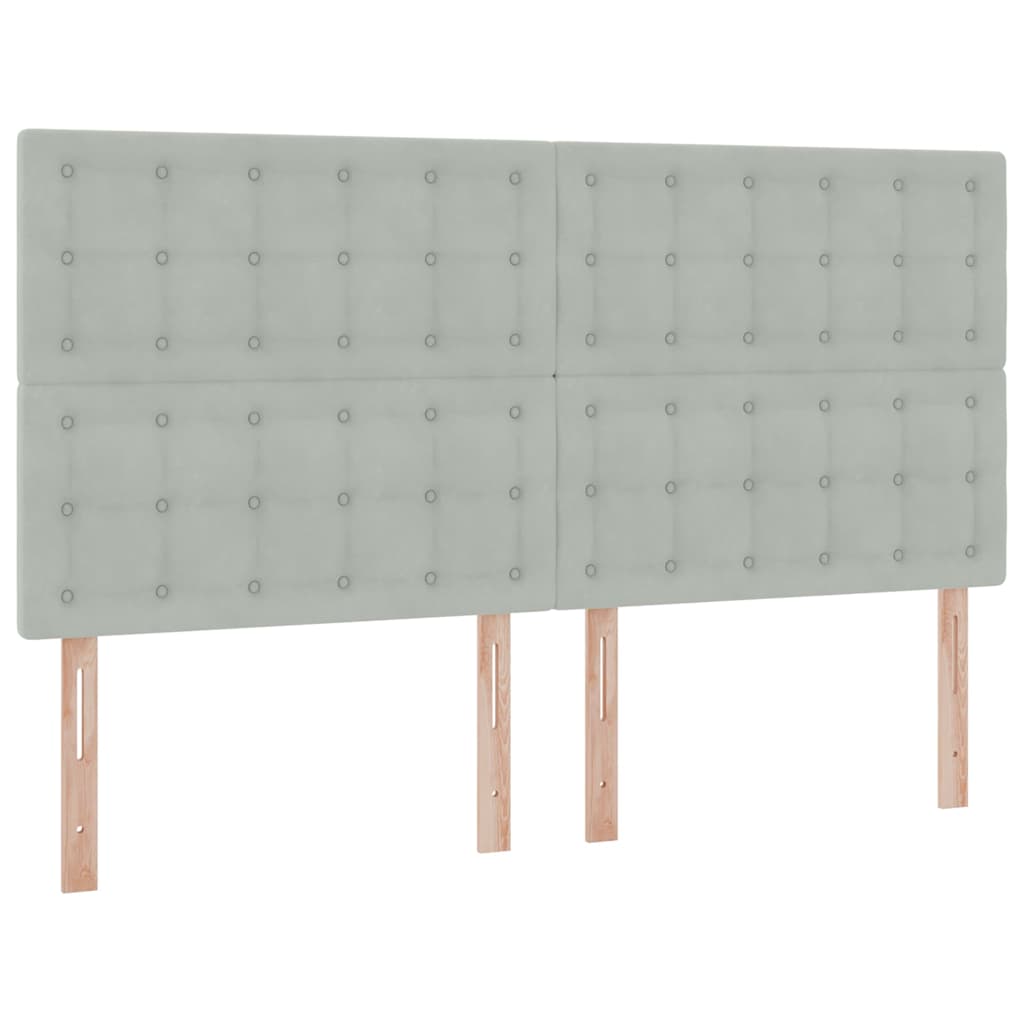 vidaXL Łóżko z miejscem do przechowywania Jasnoszary 200 x 200 cm