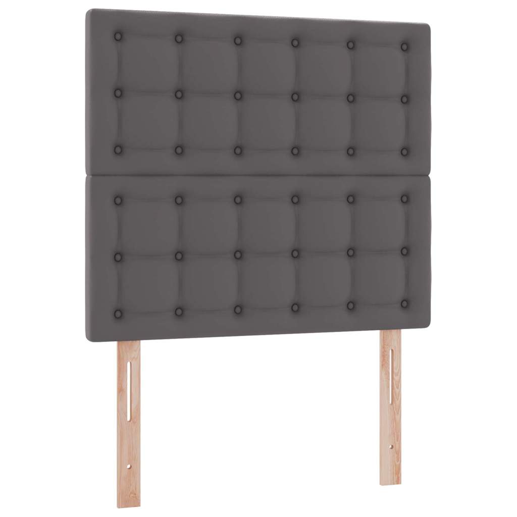 vidaXL Łóżko z miejscem na przechowywanie i LED Szary 90 x 200 cm