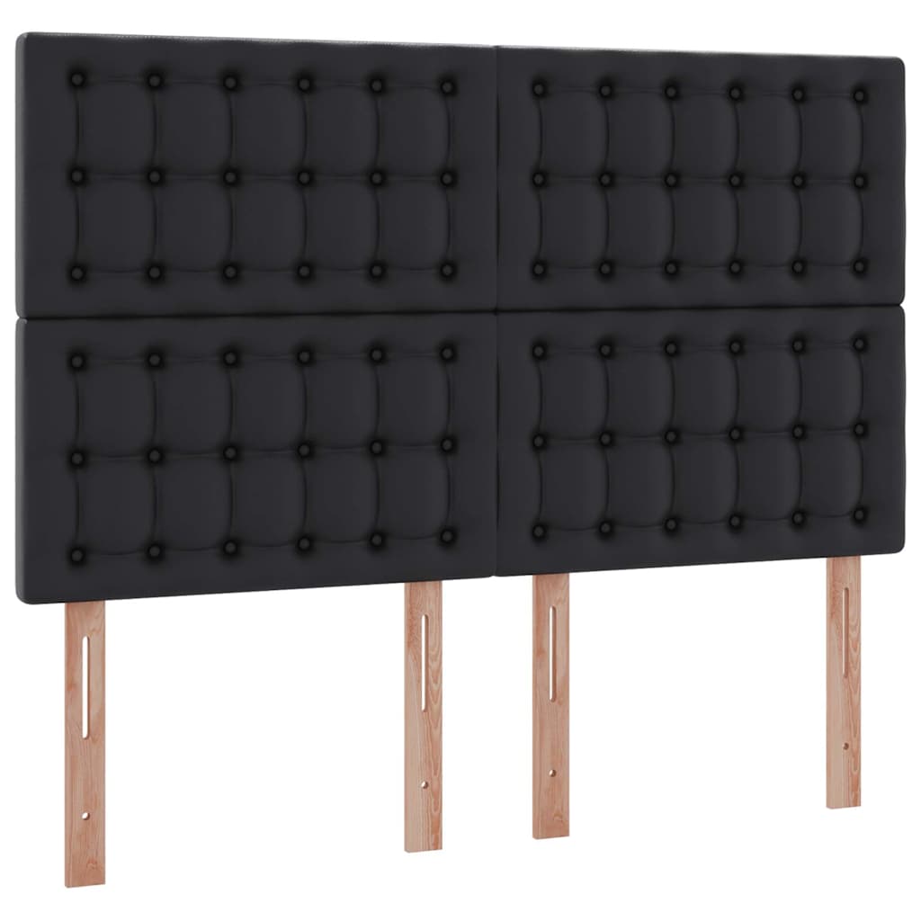 vidaXL Łóżko z miejscem na przechowywanie i LED Czarny 140 x 190 cm