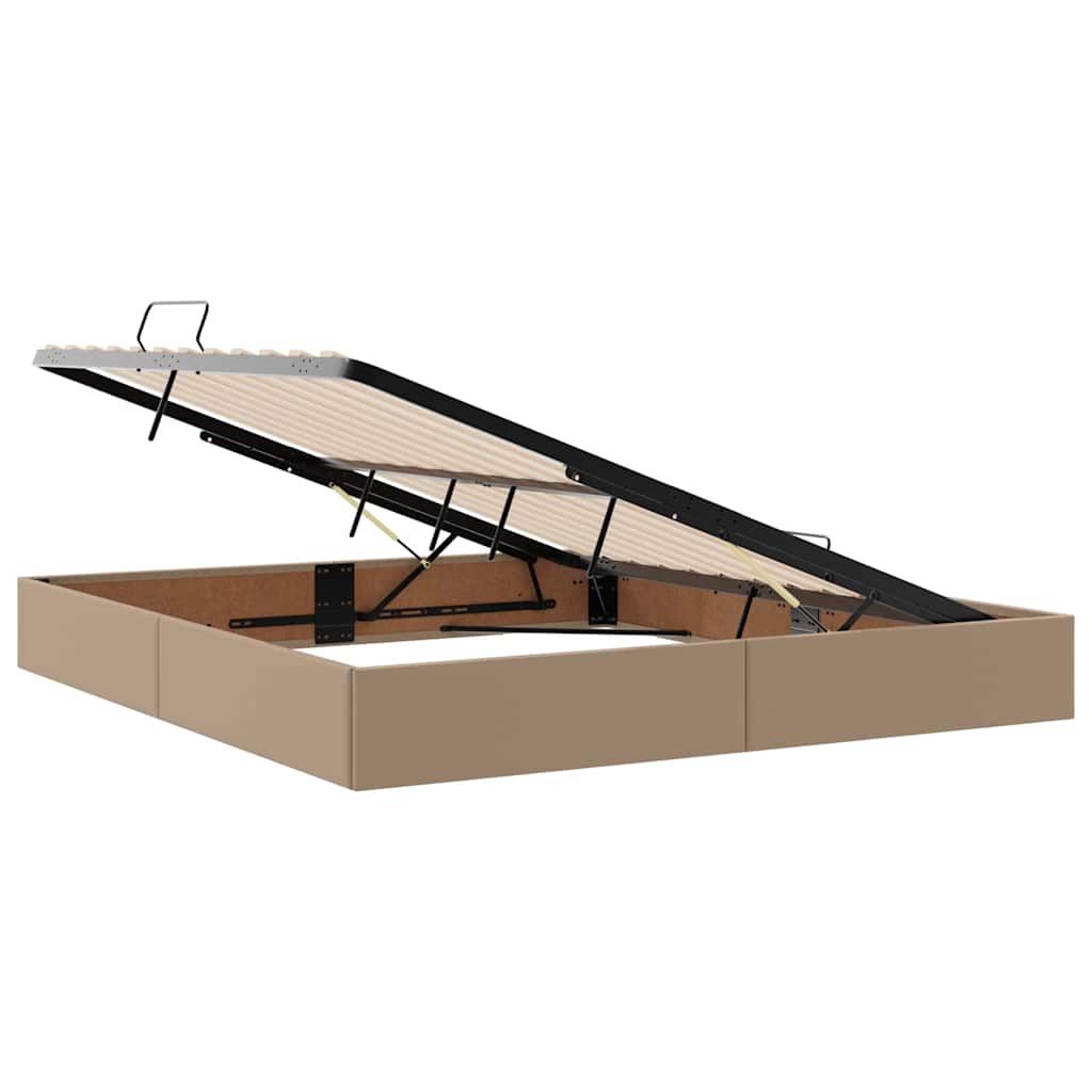 vidaXL Łóżko z miejscem na przechowywanie i LED Kawowy 180 x 200 cm