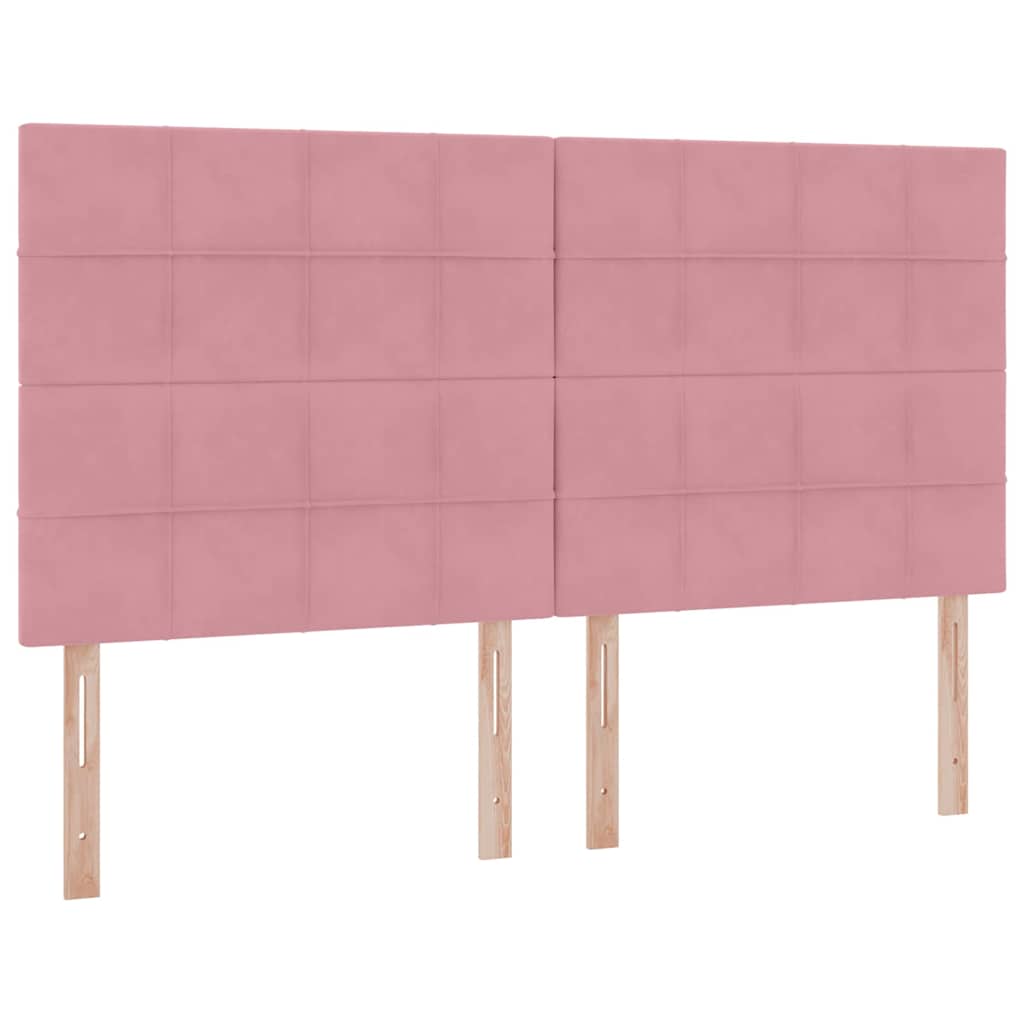 vidaXL Łóżko z funkcją przechowywania LED z materacem różowy