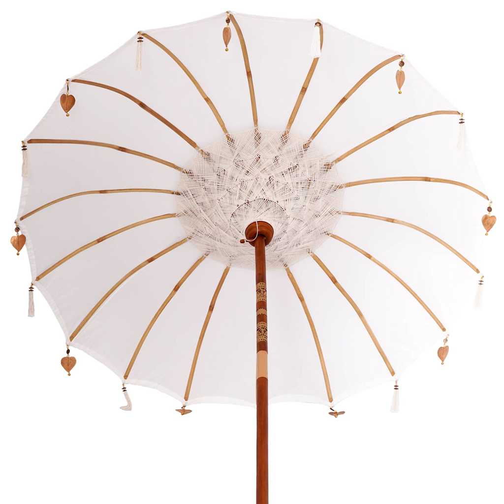 vidaXL Baliński Parasol z Bazą Kremowy 185 x 185 x 260 cm