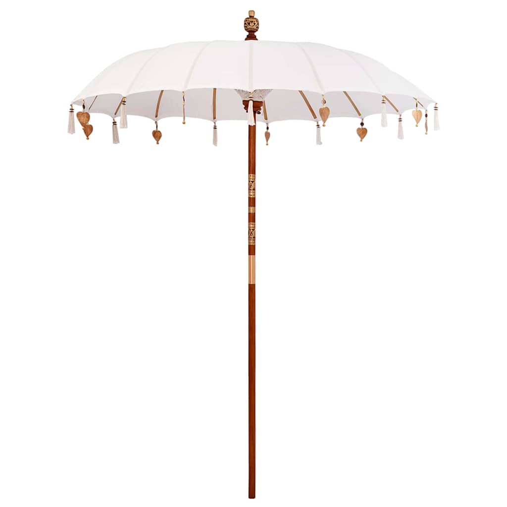 vidaXL Baliński Parasol z Bazą Kremowy 185 x 185 x 260 cm