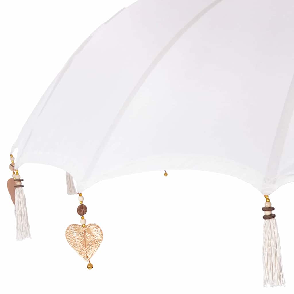 vidaXL Baliński Parasol z Bazą Kremowy 185 x 185 x 260 cm