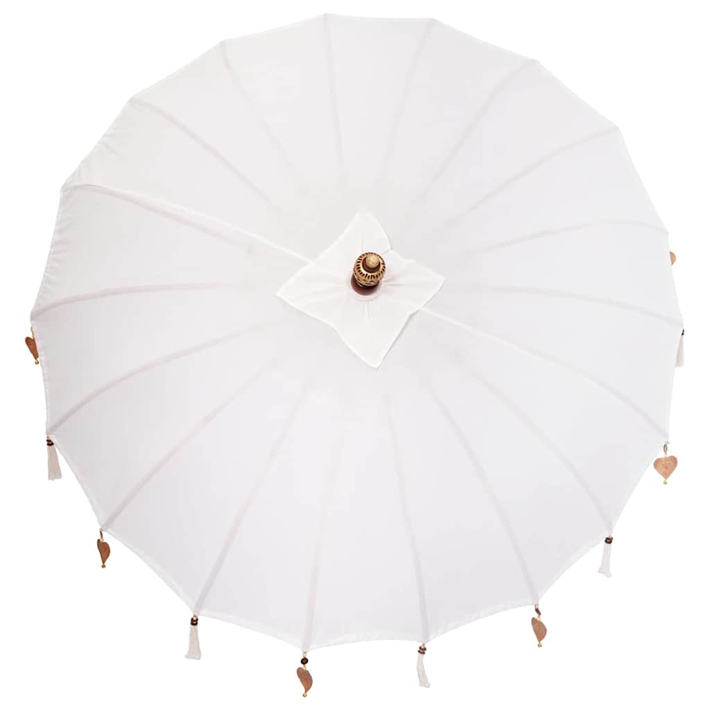 vidaXL Baliński Parasol z Bazą Kremowy 185 x 185 x 260 cm
