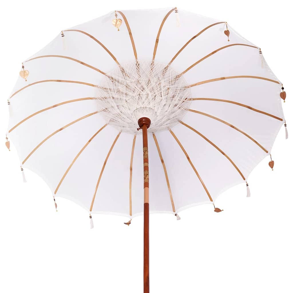 vidaXL Baliński Parasol z Bazą Kremowy 215 x 215 x 260 cm
