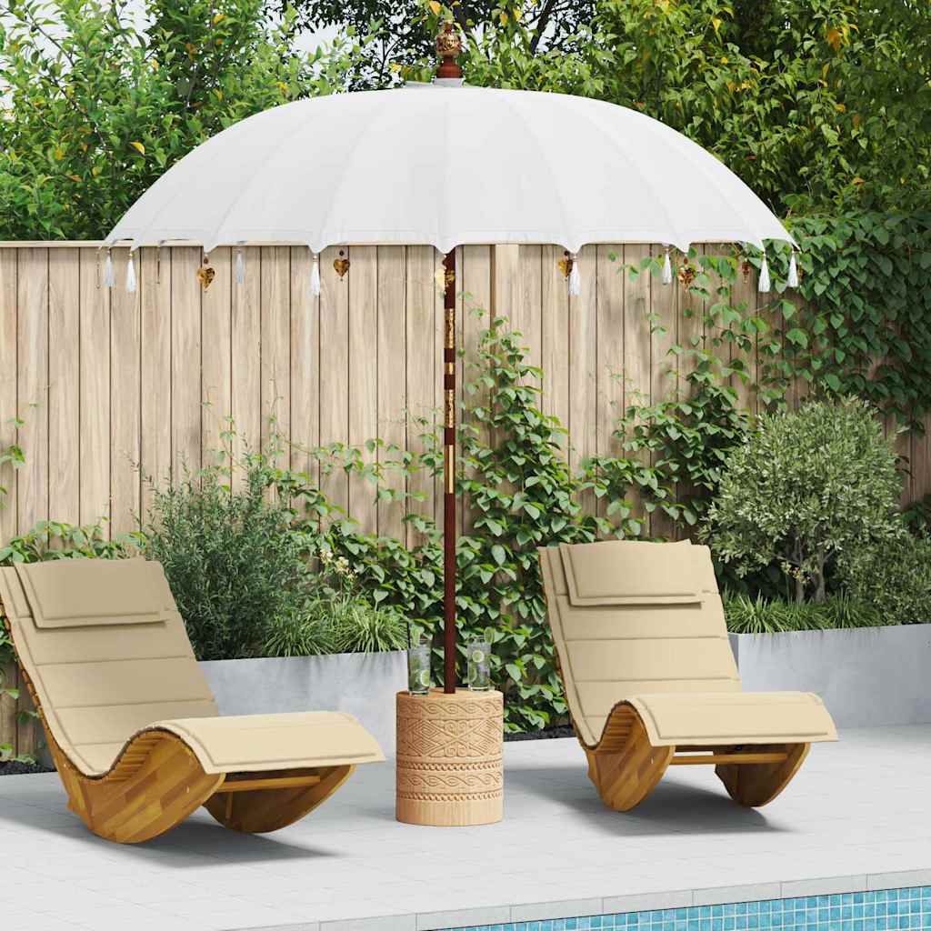 vidaXL Baliński Parasol z Bazą Kremowy 215 x 215 x 260 cm