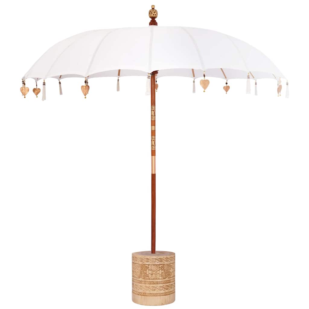 vidaXL Baliński Parasol z Bazą Kremowy 215 x 215 x 260 cm