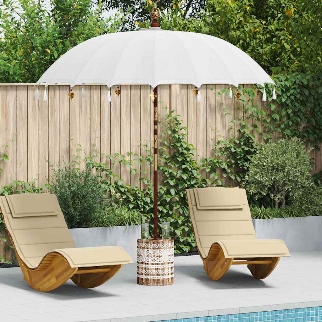 vidaXL Baliński Parasol z Bazą Kremowy 215 x 215 x 260 cm