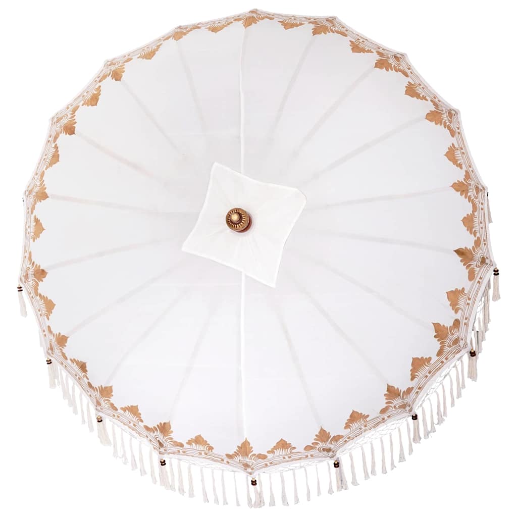 vidaXL Baliński Parasol z Bazą Kremowy 185 x 185 x 260 cm