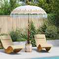 vidaXL Baliński Parasol z Bazą Kremowy 185 x 185 x 260 cm