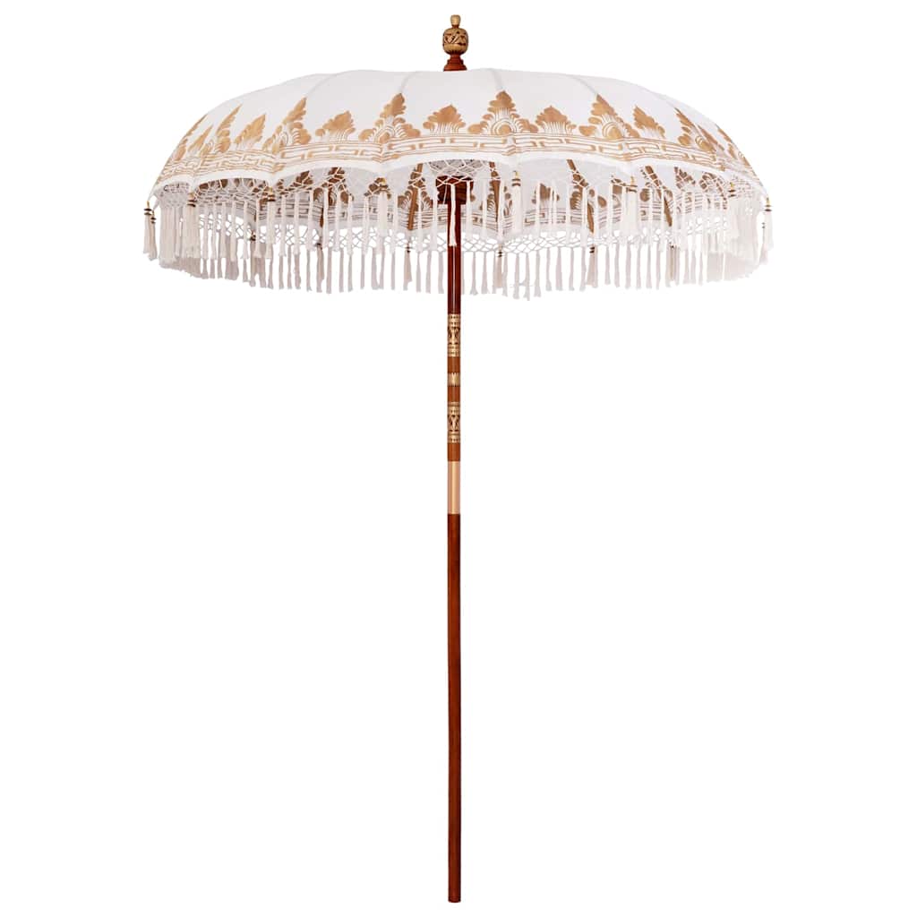 vidaXL Baliński Parasol z Bazą Kremowy 185 x 185 x 260 cm