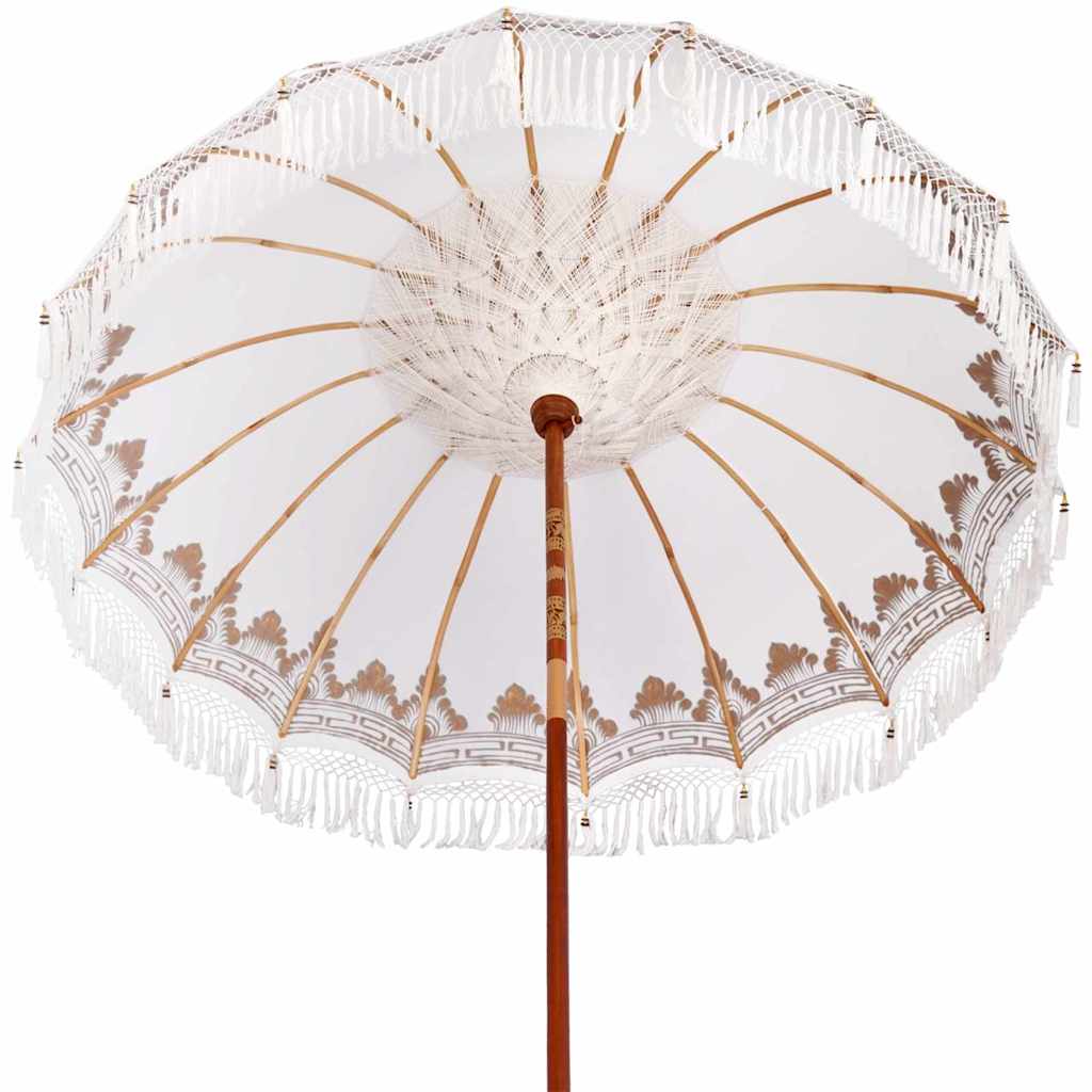 vidaXL Baliński Parasol z Bazą Kremowy 215 x 215 x 260 cm