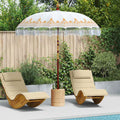 vidaXL Baliński Parasol z Bazą Kremowy 215 x 215 x 260 cm
